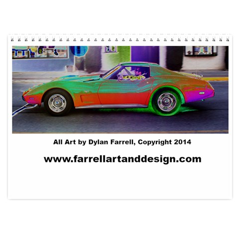 Hot Rods Wall Calendar 8.5  x 6  from ArtsNow.com Month