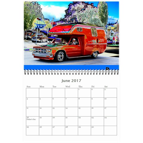 Hot Rods Wall Calendar 8.5  x 6  from ArtsNow.com Month