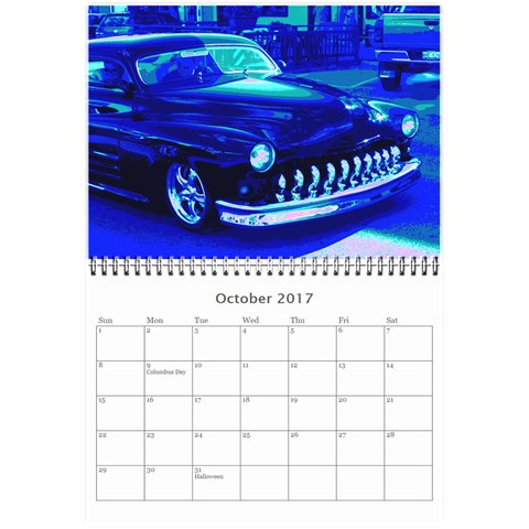 Hot Rods Wall Calendar 8.5 x 6 from ArtsNow.com Month