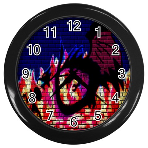 My Dragon Wall Clock (Black) from ArtsNow.com Front