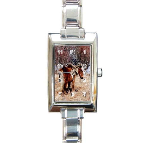 Pretty Pony Rectangular Italian Charm Watch from ArtsNow.com Front