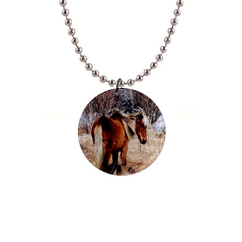 Pretty Pony Button Necklace from ArtsNow.com Front