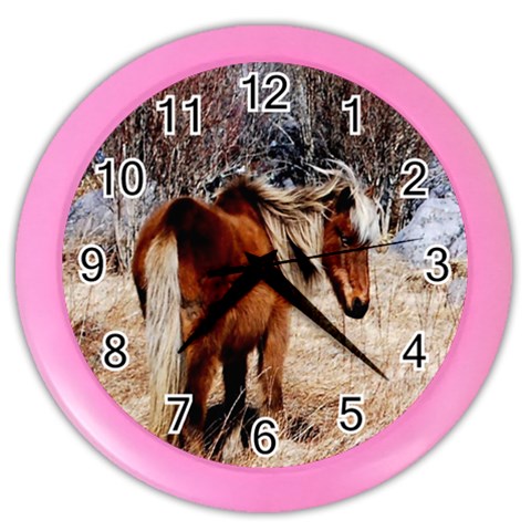 Pretty Pony Wall Clock (Color) from ArtsNow.com Front