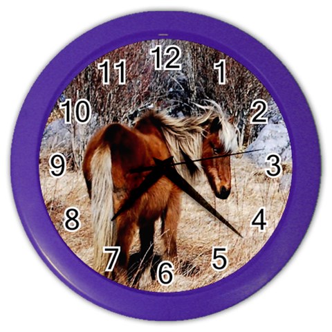 Pretty Pony Wall Clock (Color) from ArtsNow.com Front