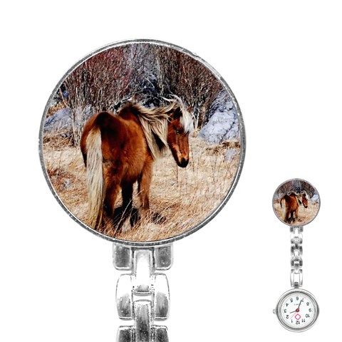 Pretty Pony Stainless Steel Nurses Watch from ArtsNow.com Front