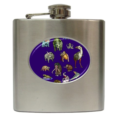 Dino Family 1 Hip Flask from ArtsNow.com Front