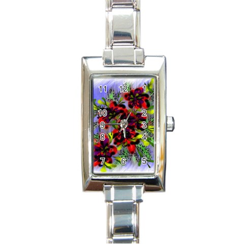 Dottyre Rectangular Italian Charm Watch from ArtsNow.com Front