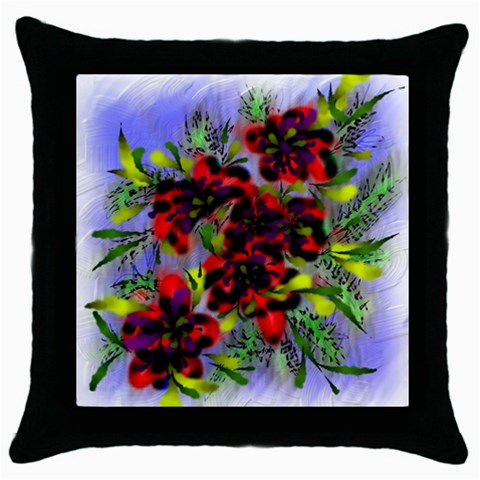 Dottyre Black Throw Pillow Case from ArtsNow.com Front