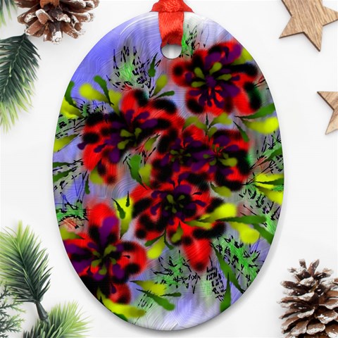 Dottyre Oval Ornament (Two Sides) from ArtsNow.com Back