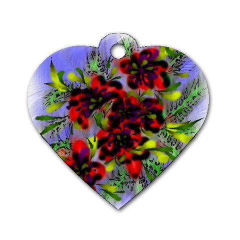 Dottyre Dog Tag Heart (Two Sided) from ArtsNow.com Front