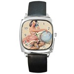 pinup_25 Square Metal Watch