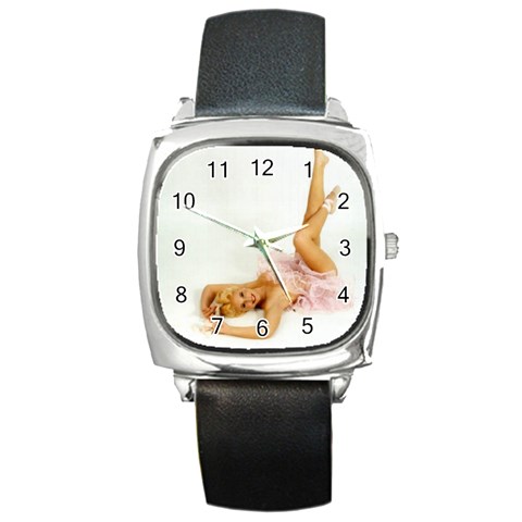 pinup4 Square Metal Watch from ArtsNow.com Front