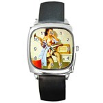 pinup1 Square Metal Watch