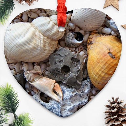 Beach Treasures Heart Ornament (Two Sides) from ArtsNow.com Back