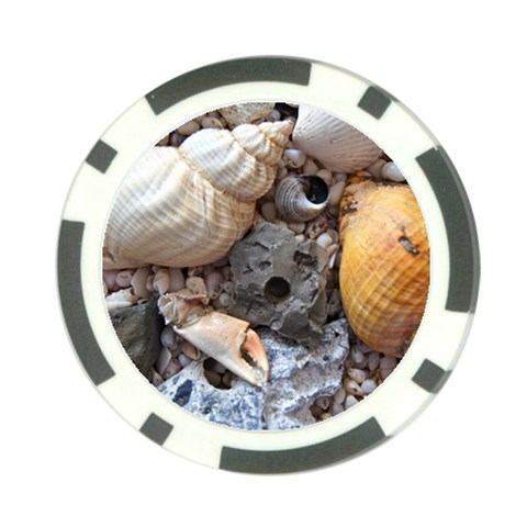 Beach Treasures Poker Chip (10 Pack) from ArtsNow.com Front