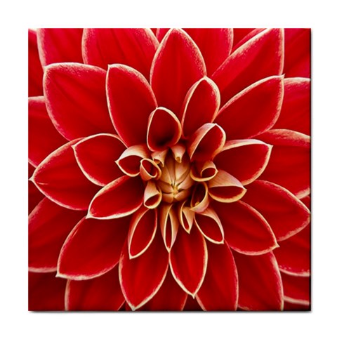 Red Dahila Ceramic Tile from ArtsNow.com Front