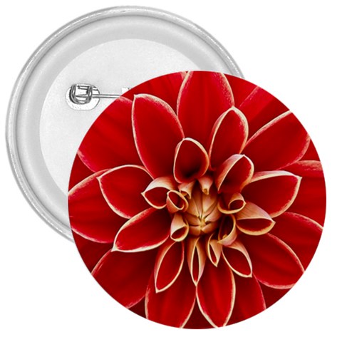 Red Dahila 3  Button from ArtsNow.com Front