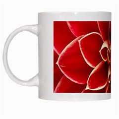 Red Dahila White Coffee Mug from ArtsNow.com Left