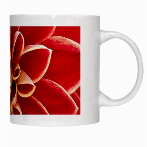 Red Dahila White Coffee Mug from ArtsNow.com Right