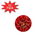 Red Dahila 1  Mini Button (10 pack)