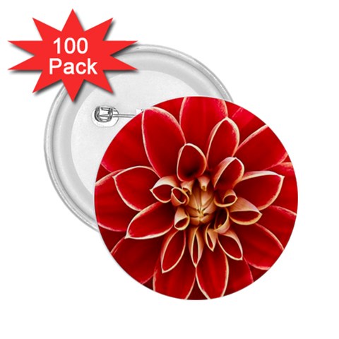 Red Dahila 2.25  Button (100 pack) from ArtsNow.com Front