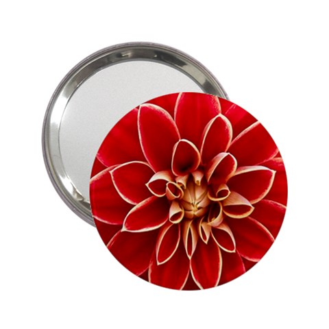 Red Dahila Handbag Mirror (2.25 ) from ArtsNow.com Front