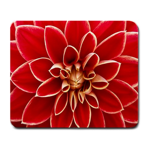 Red Dahila Large Mouse Pad (Rectangle) from ArtsNow.com Front