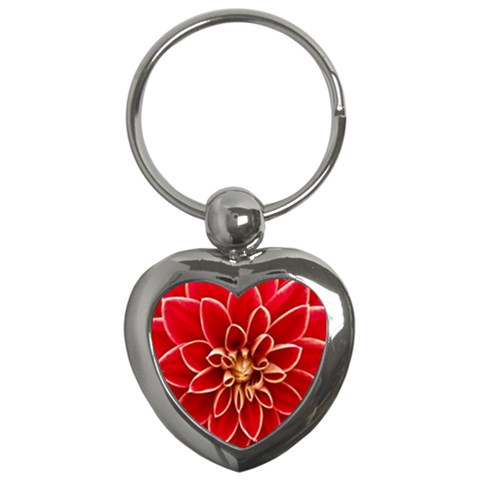 Red Dahila Key Chain (Heart) from ArtsNow.com Front