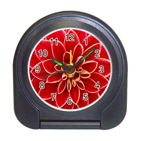 Red Dahila Desk Alarm Clock from ArtsNow.com Front