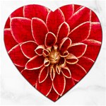 Red Dahila Jigsaw Puzzle (Heart)