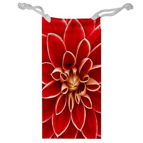 Red Dahila Jewelry Bag from ArtsNow.com Front