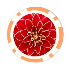 Red Dahila Poker Chip from ArtsNow.com Front