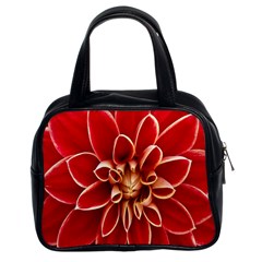 Red Dahila Classic Handbag (Two Sides) from ArtsNow.com Front