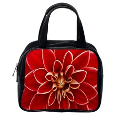 Red Dahila Classic Handbag (Two Sides) from ArtsNow.com Back