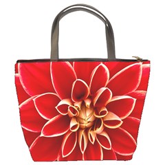 Red Dahila Bucket Handbag from ArtsNow.com Back