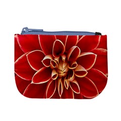 Red Dahila Coin Change Purse from ArtsNow.com Front