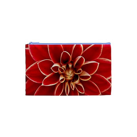 Red Dahila Cosmetic Bag (Small) from ArtsNow.com Front