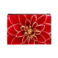 Red Dahila Cosmetic Bag (Large) from ArtsNow.com Back