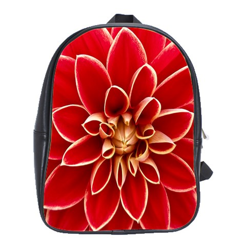 Red Dahila School Bag (Large) from ArtsNow.com Front