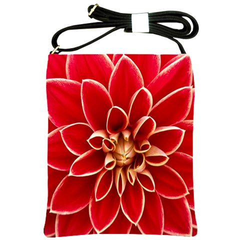 Red Dahila Shoulder Sling Bag from ArtsNow.com Front