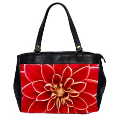 Red Dahila Oversize Office Handbag (Two Sides) from ArtsNow.com Front