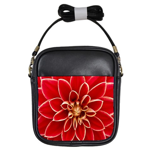 Red Dahila Girl s Sling Bag from ArtsNow.com Front