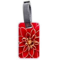 Red Dahila Luggage Tag (Two Sides) from ArtsNow.com Front