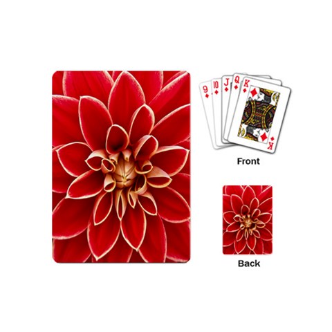 Red Dahila Playing Cards (Mini) from ArtsNow.com Back