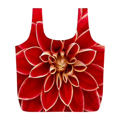 Red Dahila Reusable Bag (L) from ArtsNow.com Front