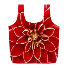 Red Dahila Reusable Bag (L) from ArtsNow.com Front