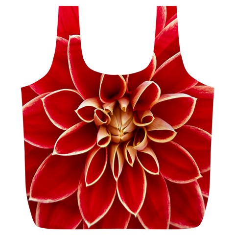 Red Dahila Reusable Bag (XL) from ArtsNow.com Front