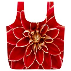 Red Dahila Reusable Bag (XL) from ArtsNow.com Front