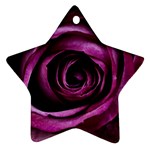 Deep Purple Rose Star Ornament