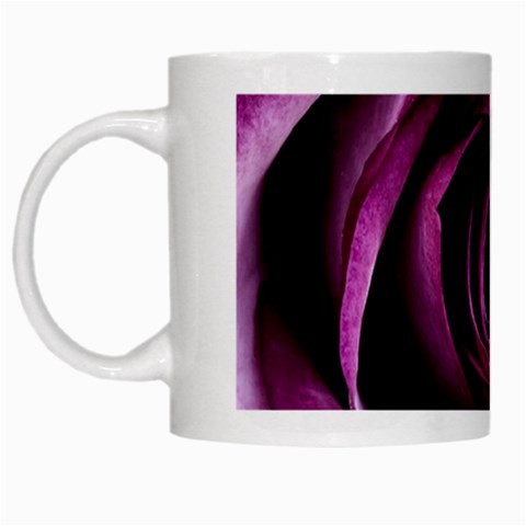 Deep Purple Rose White Coffee Mug from ArtsNow.com Left